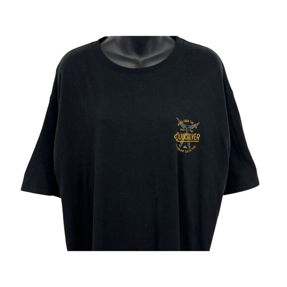 Quiksilver Waterman Collection Black Graphic Tee Extra Large XL Short Sleeve New - Picture 3 of 7